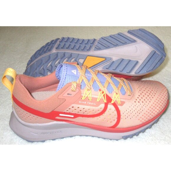 Nike Women's React Pegasus Trail 4 Running Shoes Arctic Orange Ember Sizes NEW - Picture 2 of 5